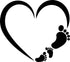 Herz Babyfüße Digitaler Download PNG SVG