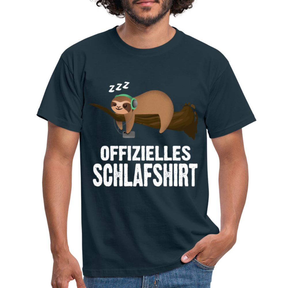Faultier offizielles Schlafshirt Lustiges T-Shirt - Navy