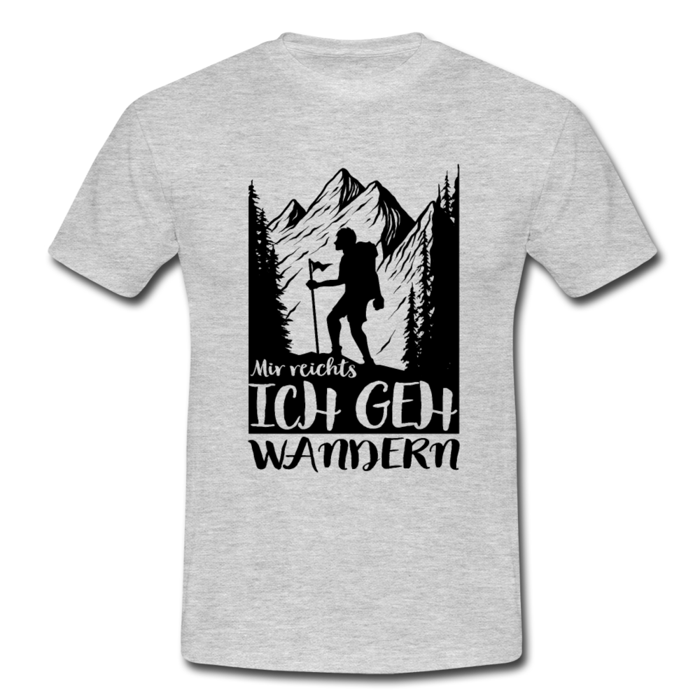 Wandern Bergmenschen Mir reichts ich geh wandern T-Shirt - Grau meliert