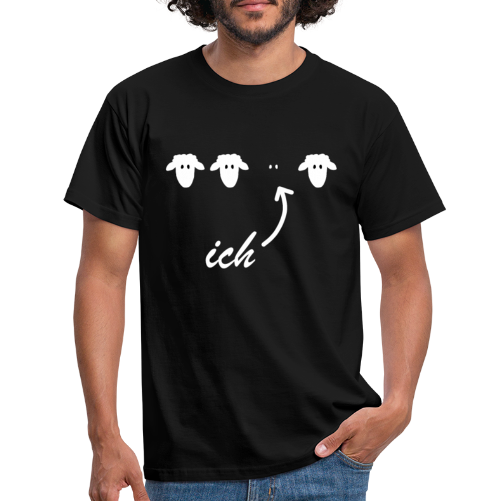 Ich bin das schwarze Schaf Lustig Sarkastisches T-Shirt - Schwarz