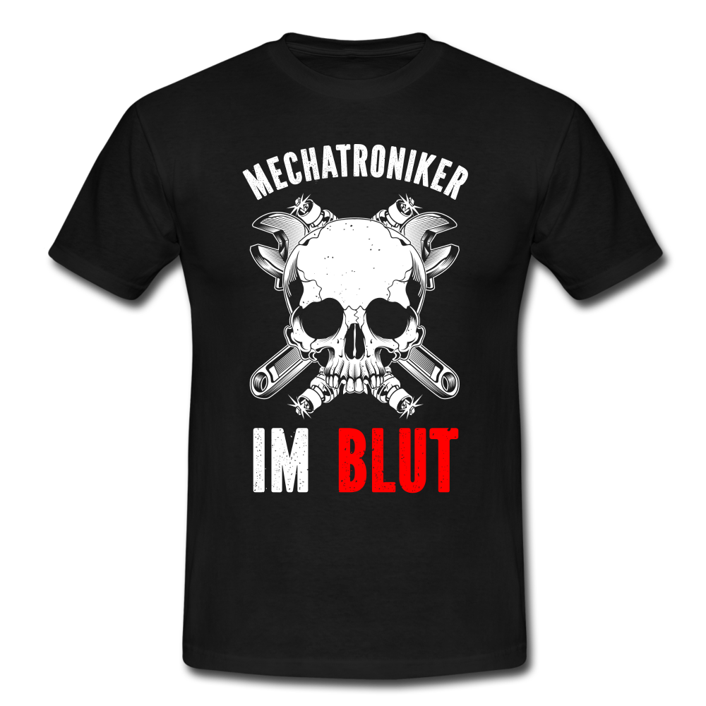 Mechatroniker Mechaniker im Blut T-Shirt - Schwarz
