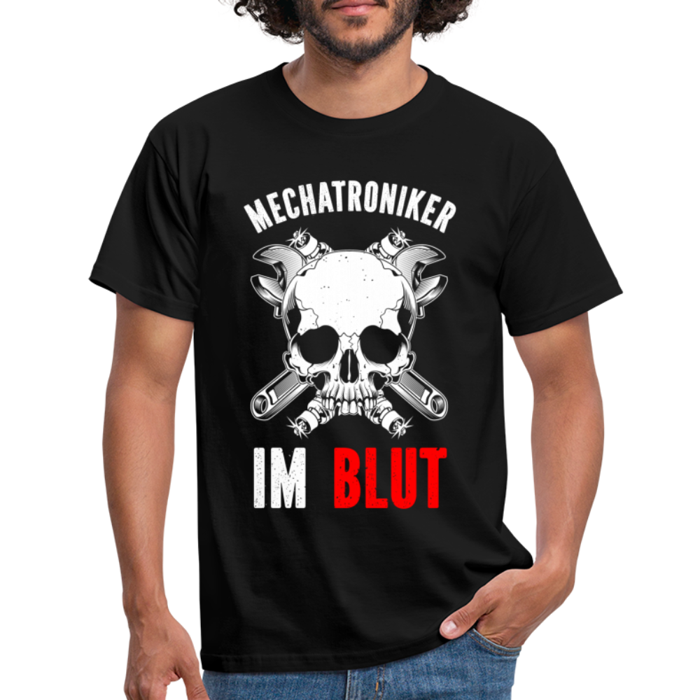 Mechatroniker Mechaniker im Blut T-Shirt - Schwarz