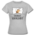 Hund im Bett Offizielles Schlafshirt Lustiges Frauen T-Shirt - Grau meliert