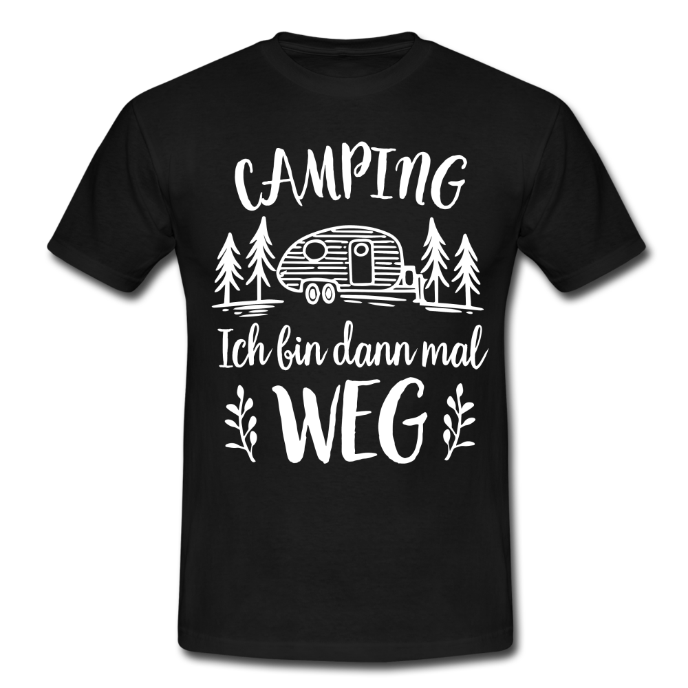 Camping Womo Wohnmobil Ich Bin Dann Mal Weg Camper T-Shirt - Schwarz