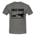 Hund Jagt Katze Fast Food Lustiges T-Shirt - Graphit