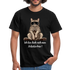 Faule Coole Katze - Bin nicht doch zum arbeiten hier Lustiges T-Shirt - Schwarz