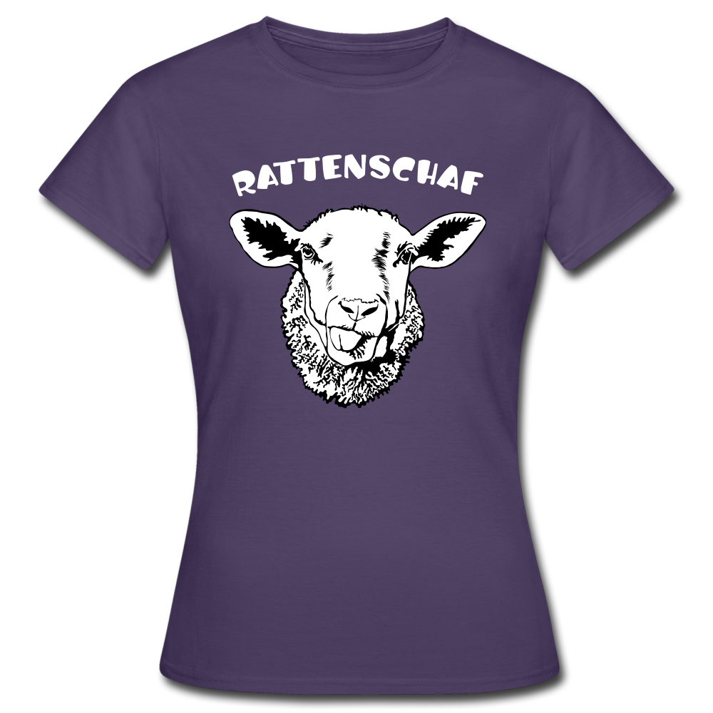 Cooles Schaf Rattenschaf Lustiges Frauen T-Shirt - Dunkellila