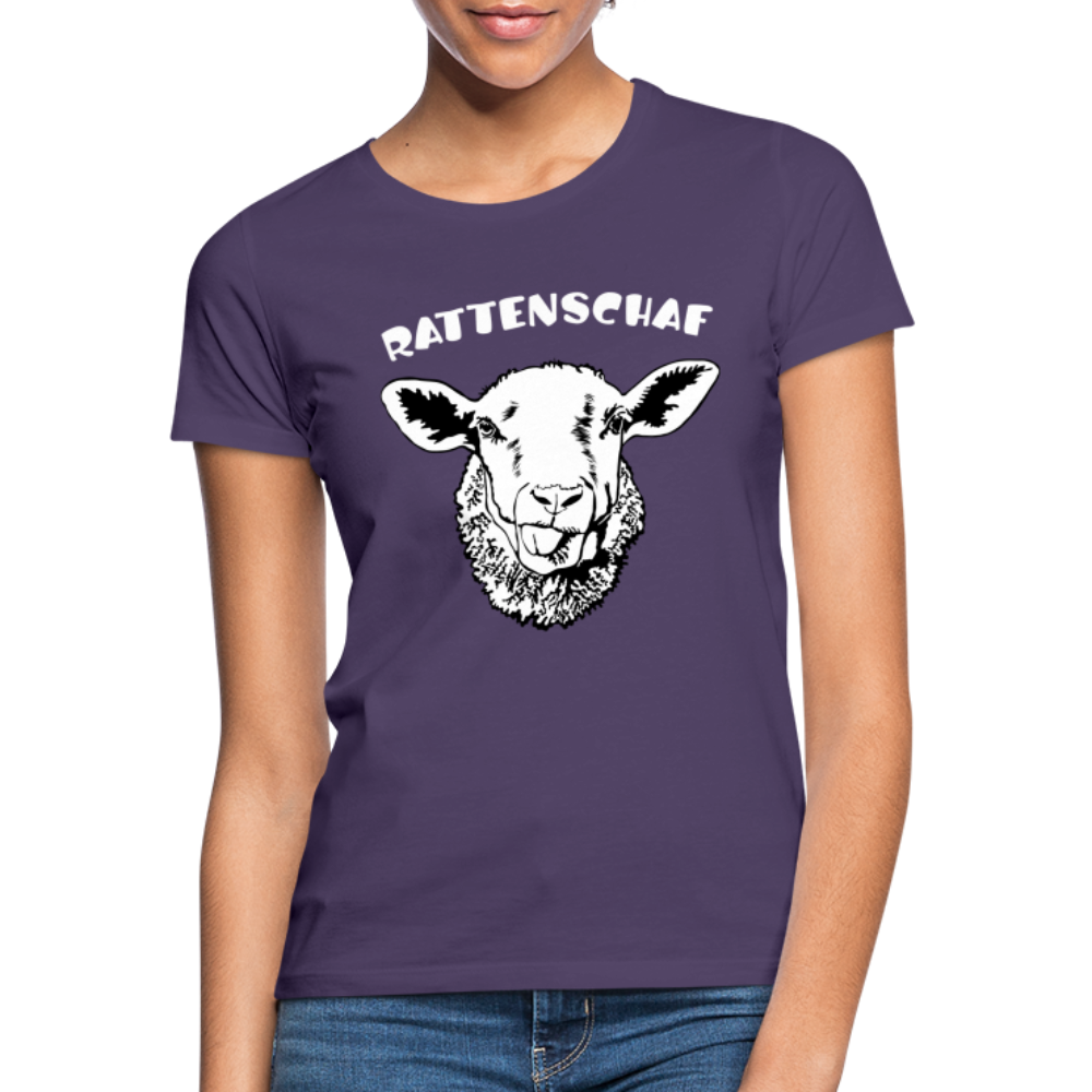 Cooles Schaf Rattenschaf Lustiges Frauen T-Shirt - Dunkellila