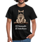 Faule Coole Katze - 80% Baumwolle 20% Katzenhaare Lustiges T-Shirt - Schwarz