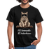 Faule Coole Katze - 80% Baumwolle 20% Katzenhaare Lustiges T-Shirt - Schwarz