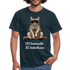 Faule Coole Katze - 80% Baumwolle 20% Katzenhaare Lustiges T-Shirt - Navy