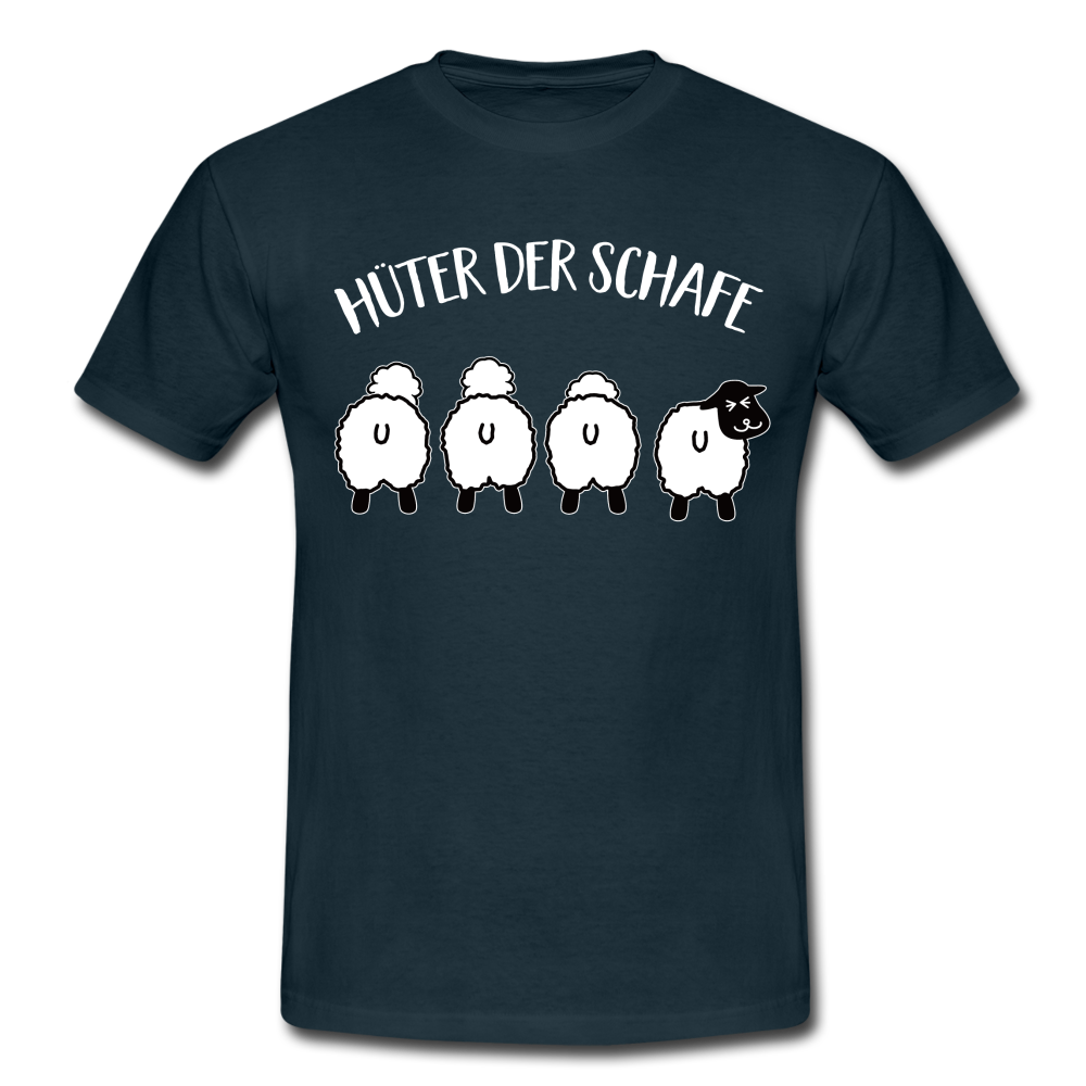 Schäfer Bauer Hüter der Schafe Lustiges  T-Shirt - Navy