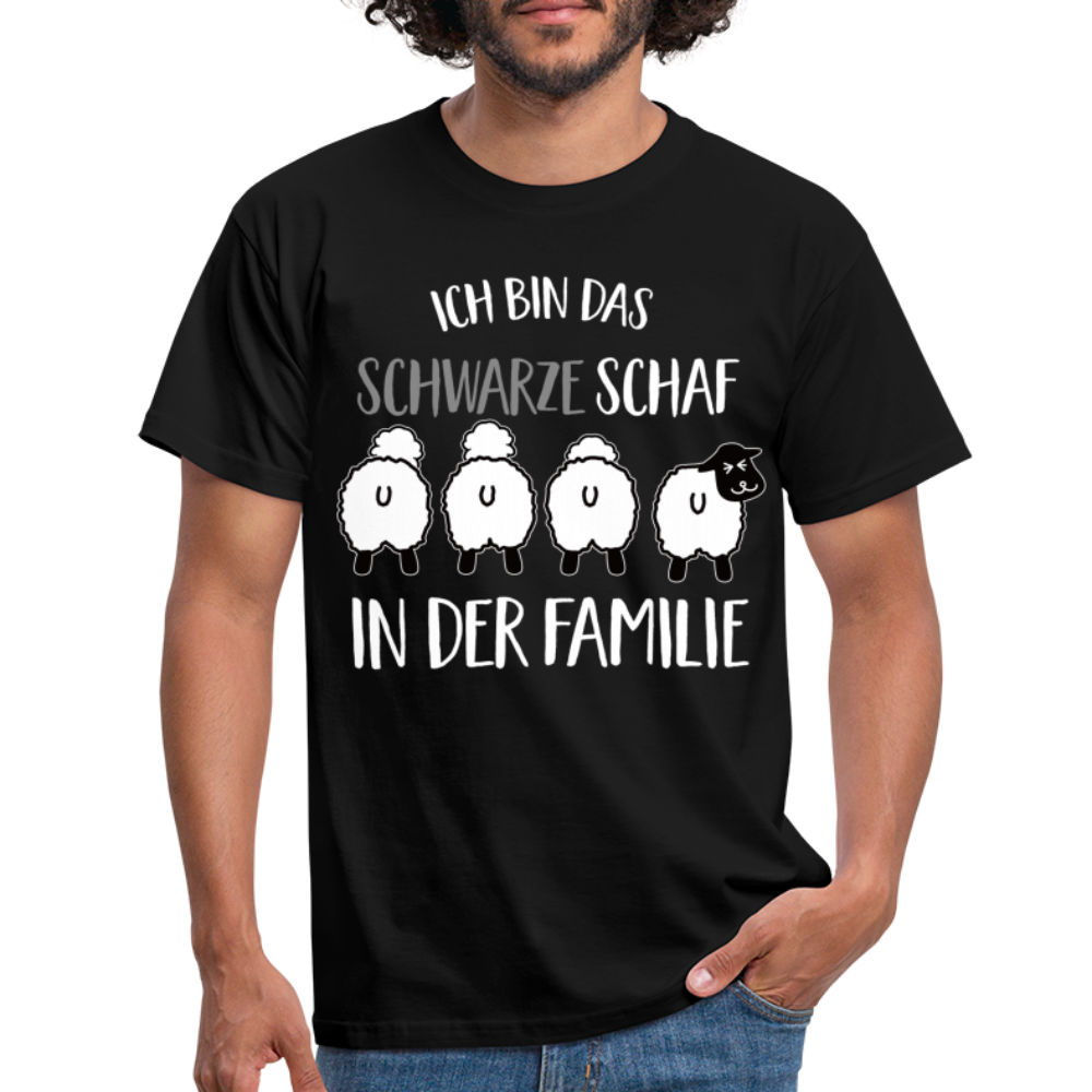 Schafe - Ich bin das schwarze Schaf in der Familie Lustiges T-Shirt - Schwarz