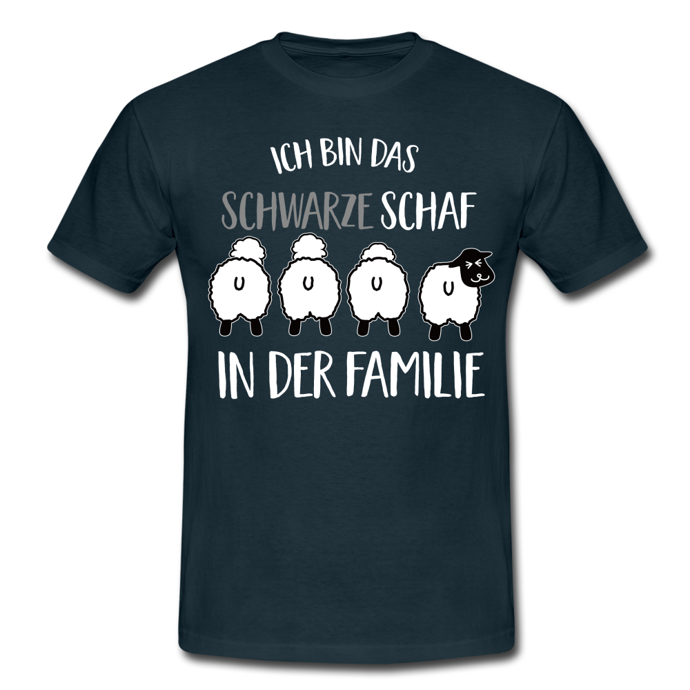 Schafe - Ich bin das schwarze Schaf in der Familie Lustiges T-Shirt - Navy