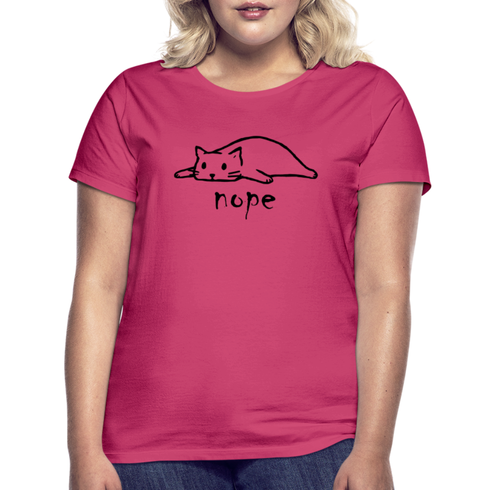 Faule Katze NOPE Lustiges Frauen T-Shirt Geschenk Katzenliebhaber - Azalea