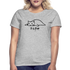 Faule Katze NOPE Lustiges Frauen T-Shirt Geschenk Katzenliebhaber - Grau meliert