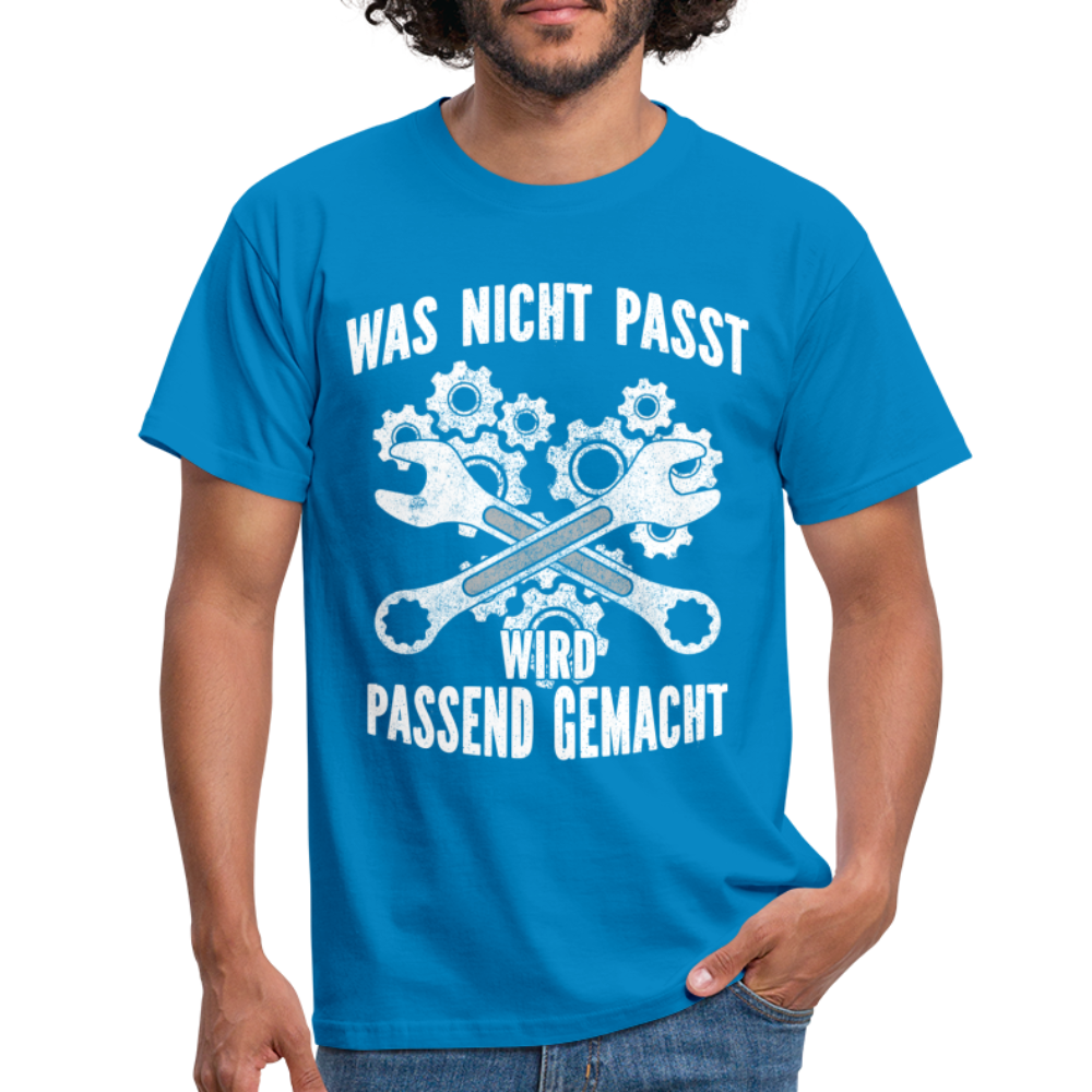 Mechaniker Handwerker Geschenk T-Shirt Was Nicht passt wird passend gemacht - Royalblau