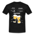 Lustig Schere Stein Paar Bier T-Shirt - Schwarz