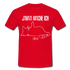 Faule Katze Mittelfinger Jahaa Mache ich - Später Lustiges T-Shirt - Rot
