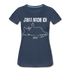 Faule Katze Mittelfinger Jahaa Mache ich - Später Lustiges Frauen Premium T-Shirt - Navy