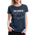 Faule Katze Mittelfinger Jahaa Mache ich - Später Lustiges Frauen Premium T-Shirt - Navy