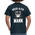 Biker zorniger Gorilla Böser alter Mann Geschenkidee T-Shirt Rückendruck - Navy