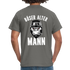 Biker zorniger Gorilla Böser alter Mann Geschenkidee T-Shirt Rückendruck - Graphit