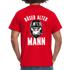 Biker zorniger Gorilla Böser alter Mann Geschenkidee T-Shirt Rückendruck - Rot