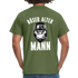 Biker zorniger Gorilla Böser alter Mann Geschenkidee T-Shirt Rückendruck - Militärgrün