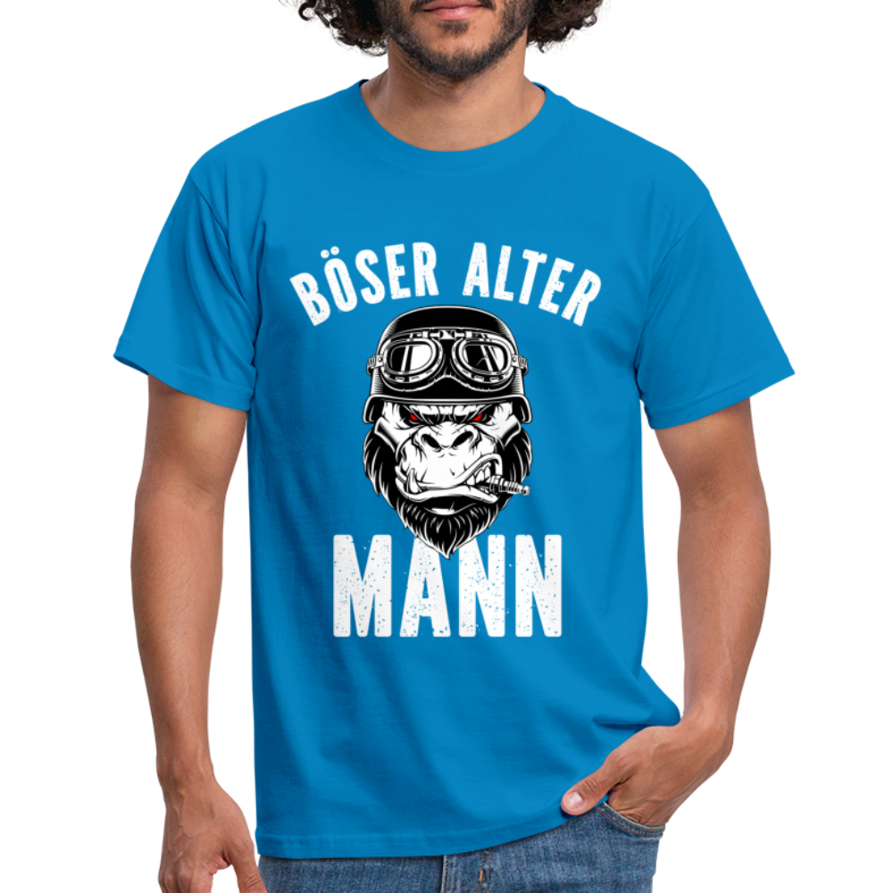 Biker zorniger Gorilla Böser alter Mann Geschenkidee T-Shirt - Royalblau