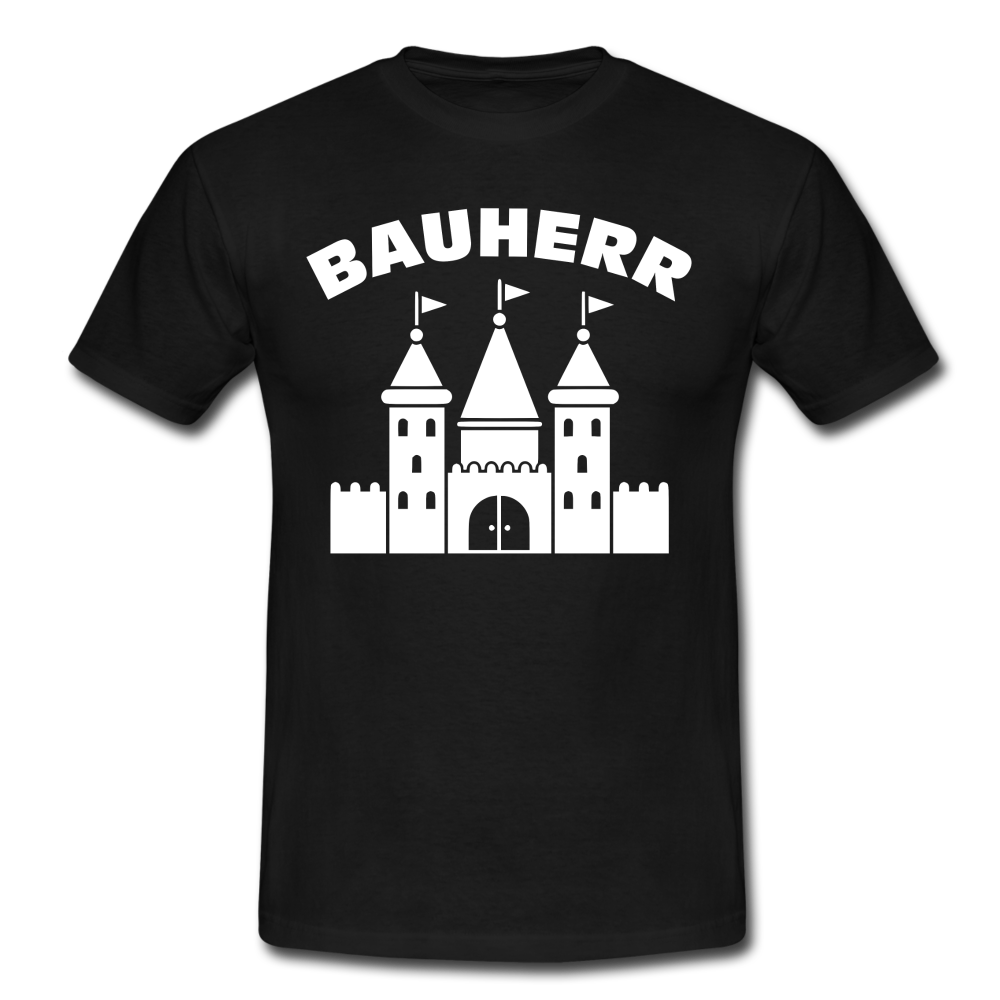 Bauherr Häuslebauer Geschenkidee T-Shirt - Schwarz