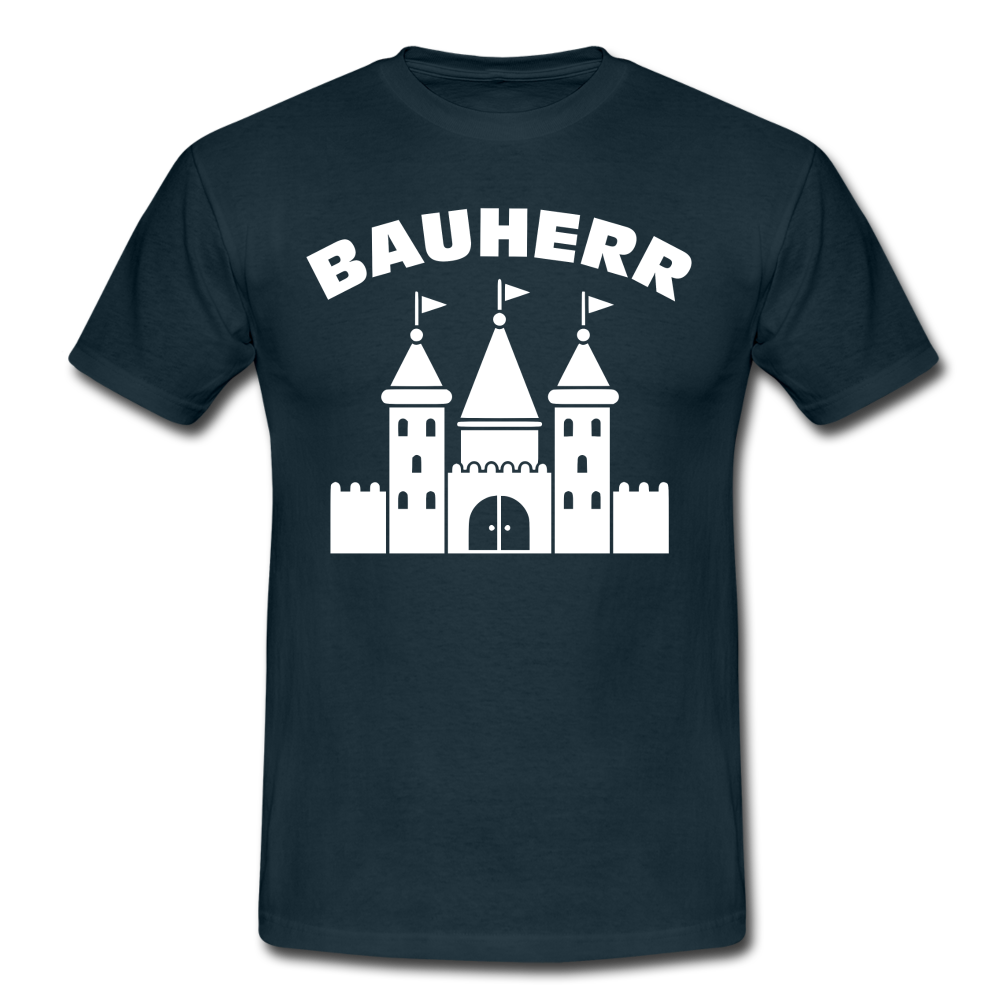 Bauherr Häuslebauer Geschenkidee T-Shirt - Navy