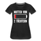Mutter von 2 Töchtern Batterie Leer Lustiges Mama Premium T-Shirt - Schwarz