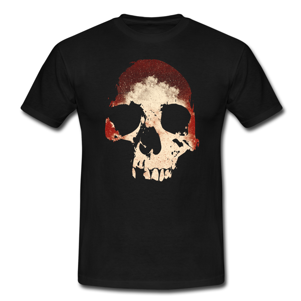 Totenkopf Verwaschen T-Shirt - Schwarz