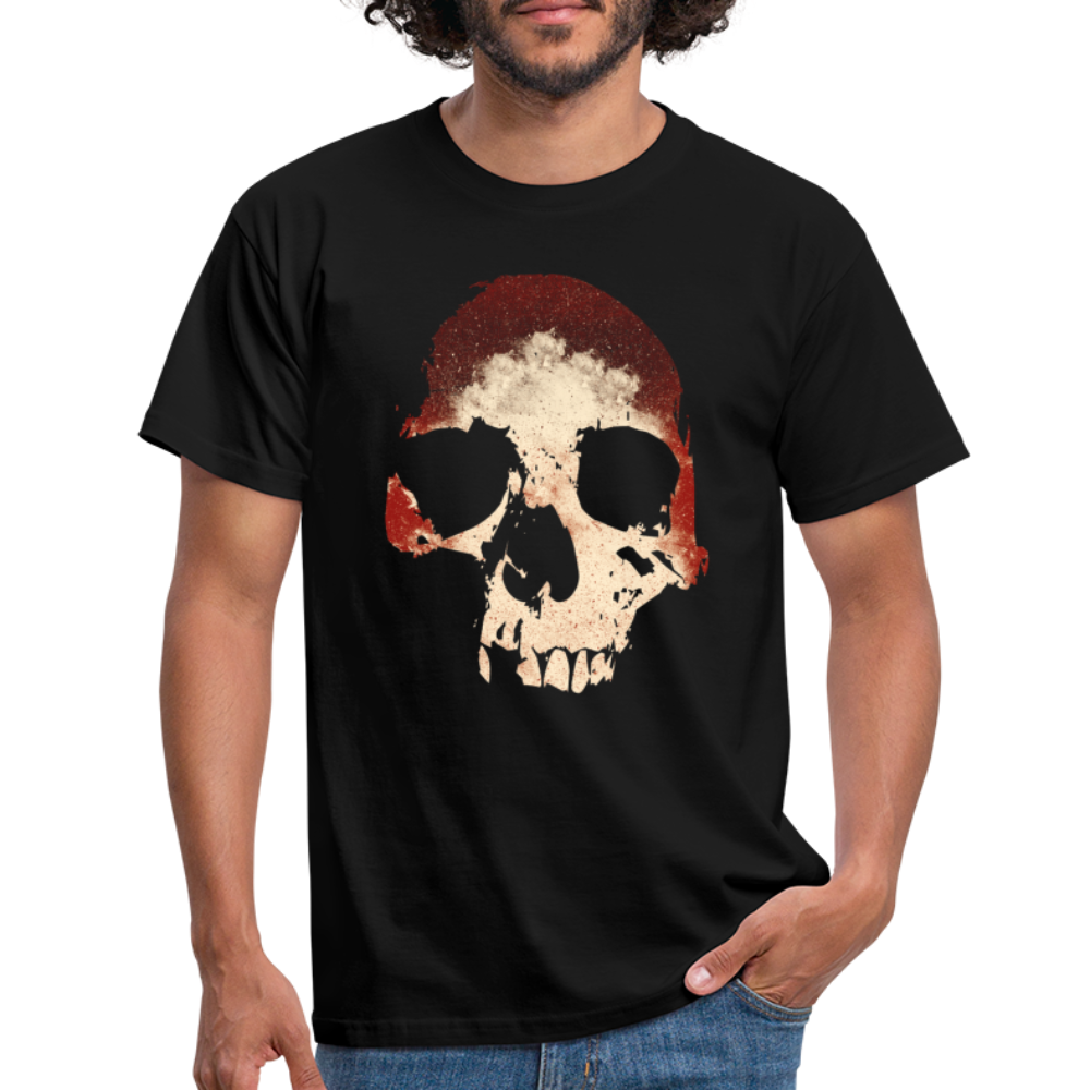 Totenkopf Verwaschen T-Shirt - Schwarz