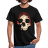 Totenkopf Verwaschen T-Shirt - Schwarz