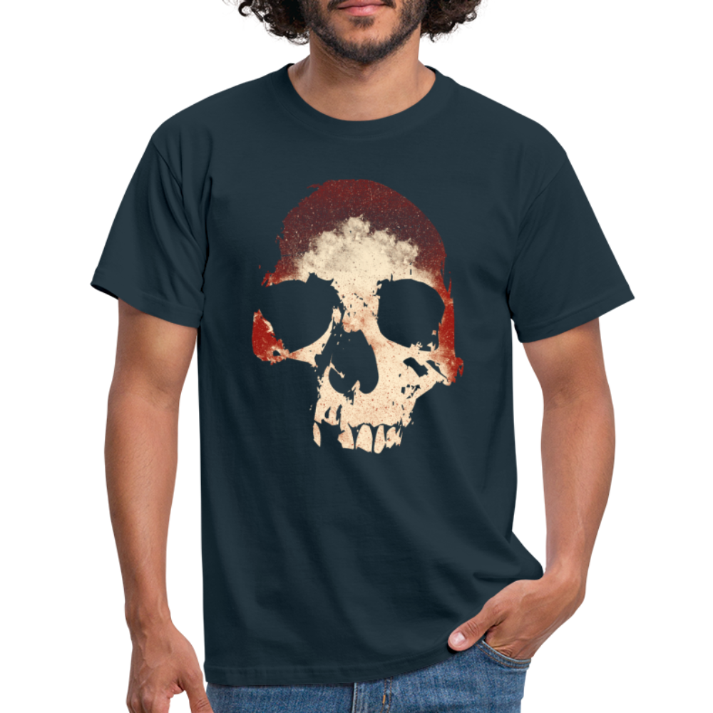 Totenkopf Verwaschen T-Shirt - Navy