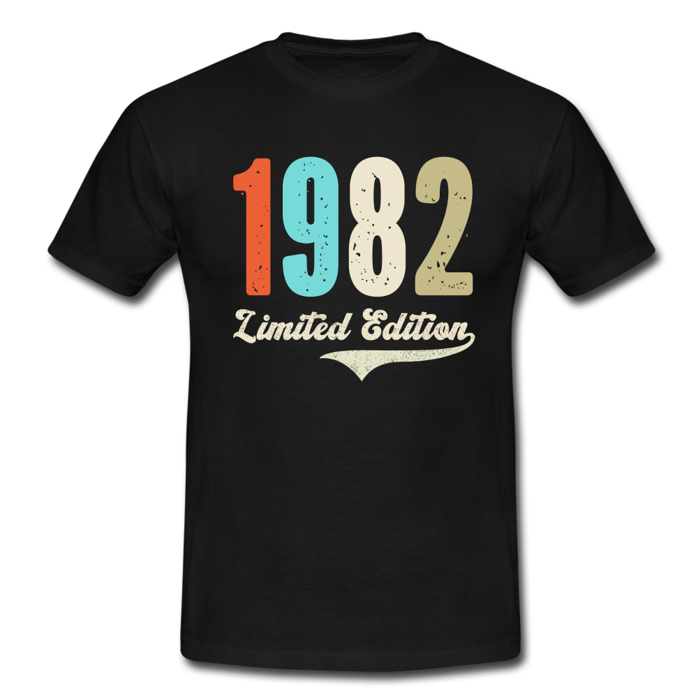 40. Geburtstag Geschenk T-Shirt Geboren 1982 Limited Edition - Schwarz