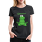 Yoga Frosch Ohmmm Lustiges Frauen Premium T-Shirt - Schwarz