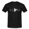 EKG Biker Motorradfahrer Herzschlag Heart Beat T-Shirt - Schwarz