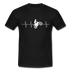 EKG Biker Motorradfahrer Herzschlag Heart Beat T-Shirt - Schwarz