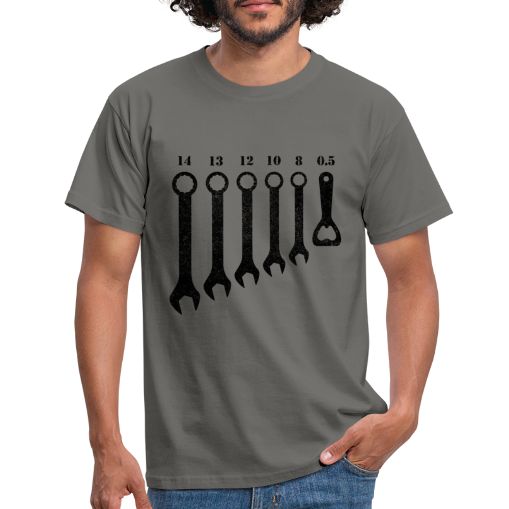 Mechaniker Mechatroniker Schraubenschlüssel Flaschenöffner T-Shirt - Graphit