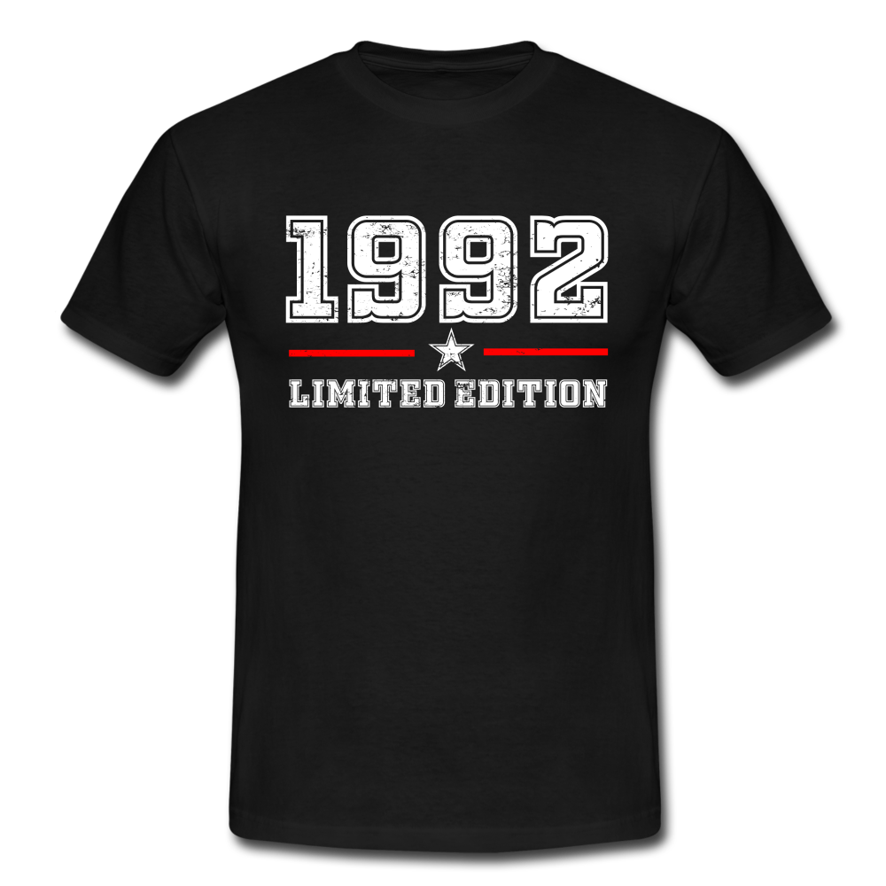 30. Geburtstag Geschenk T-Shirt Geboren 1992 Limited Edition - Schwarz