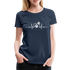 EKG Hundefreunde Hundeliebe Herzschlag Frauen Premium T-Shirt - Navy