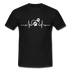 EKG Hundefreunde Hundeliebe Herzschlag T-Shirt - Schwarz