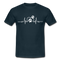 EKG Hundefreunde Hundeliebe Herzschlag T-Shirt - Navy