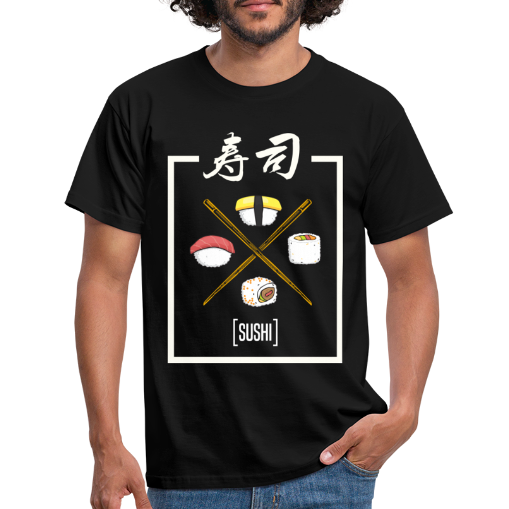 Japanisch Sushi Liebhaber T-Shirt - Schwarz