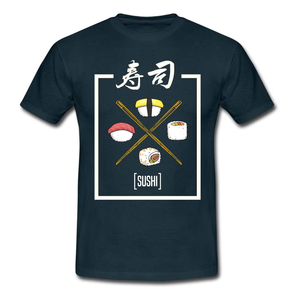 Japanisch Sushi Liebhaber T-Shirt - Navy