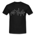 DJ Equalizer Linien Musik Technik T-Shirt - Schwarz