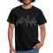 DJ Equalizer Linien Musik Technik T-Shirt - Schwarz